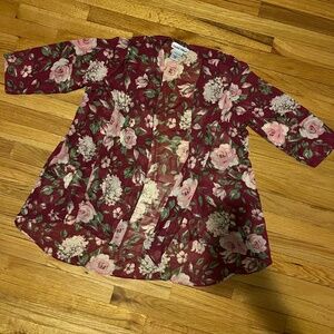 Elizabeth Williams mesh floral overcoat